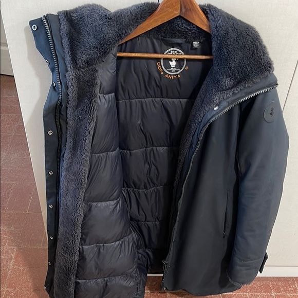 SAVE THE DUCK Black Puffer Jacket with Wide Collar - Picture 2 of 6